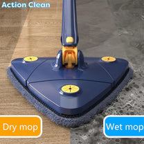 Triangular Flat Mop For Efficient Floor Cleaning