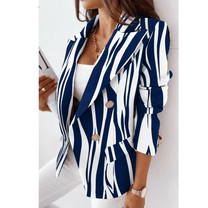 Turnover Collar Women&#39;s Blazer - Elegant Tailored Jacket