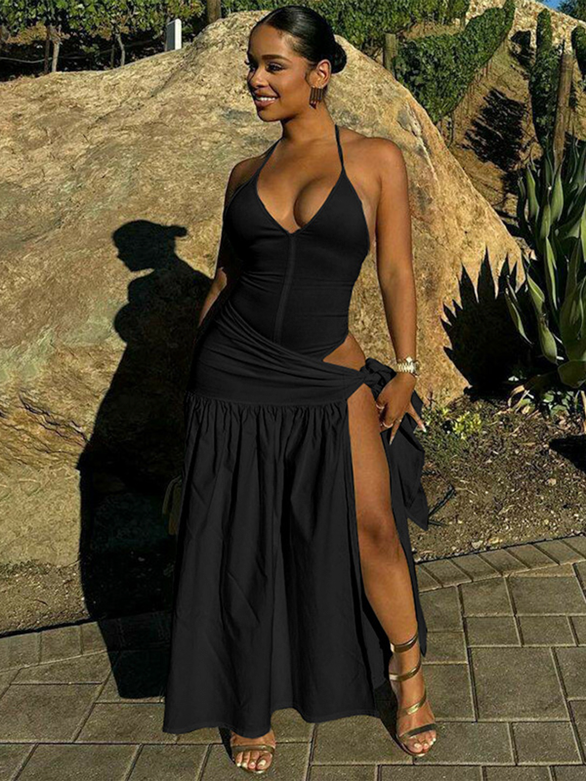 Two-Piece Maxi Skirt and Bodysuit Set