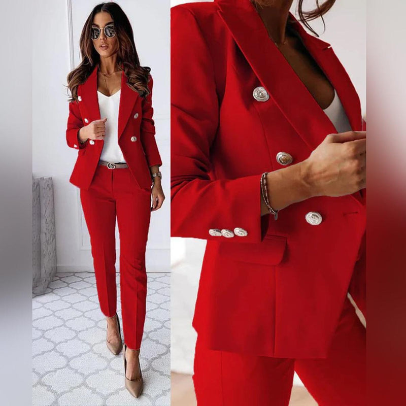 Two-Piece Women&#39;s Suit With Blazer And Tailored Trousers