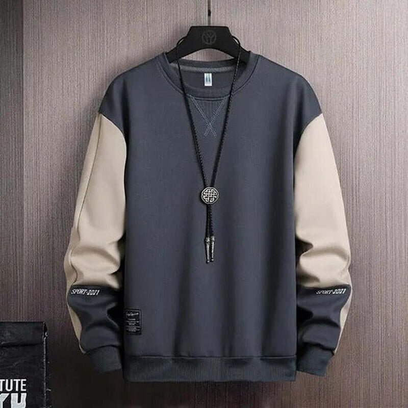 Two-Tone Raglan Sweatshirt For Men