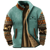 Two-Tone Sherpa Lined Zip Jacket