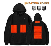 USB Heated Hoodie Jacket With Quick Heating And Adjustable Hood