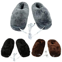 USB Heated Winter Slippers With Plush Lining