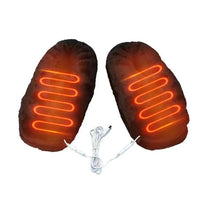 USB Heated Winter Slippers With Plush Lining