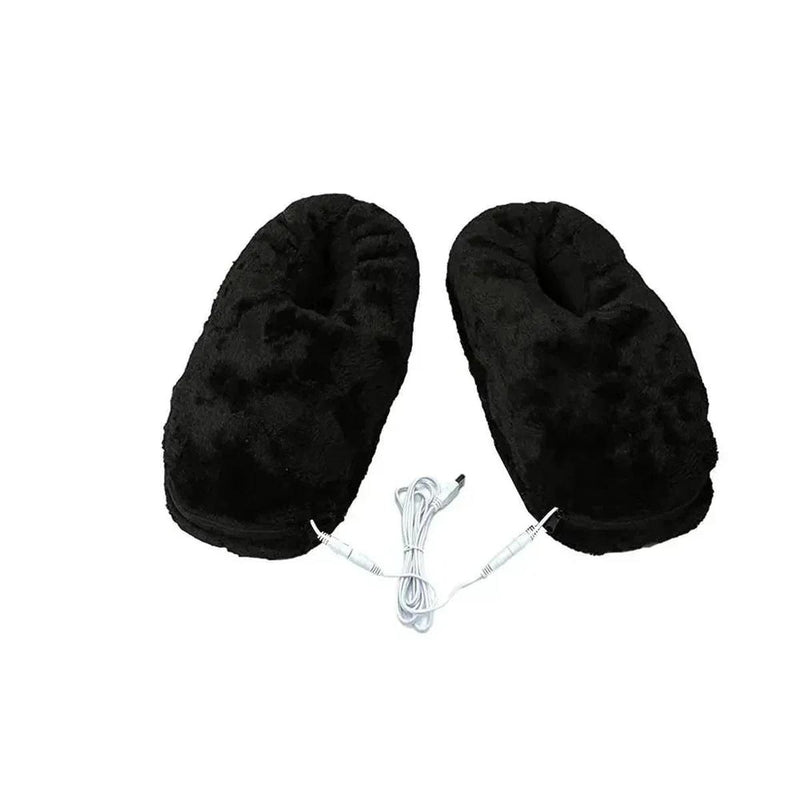 USB Heated Winter Slippers With Plush Lining
