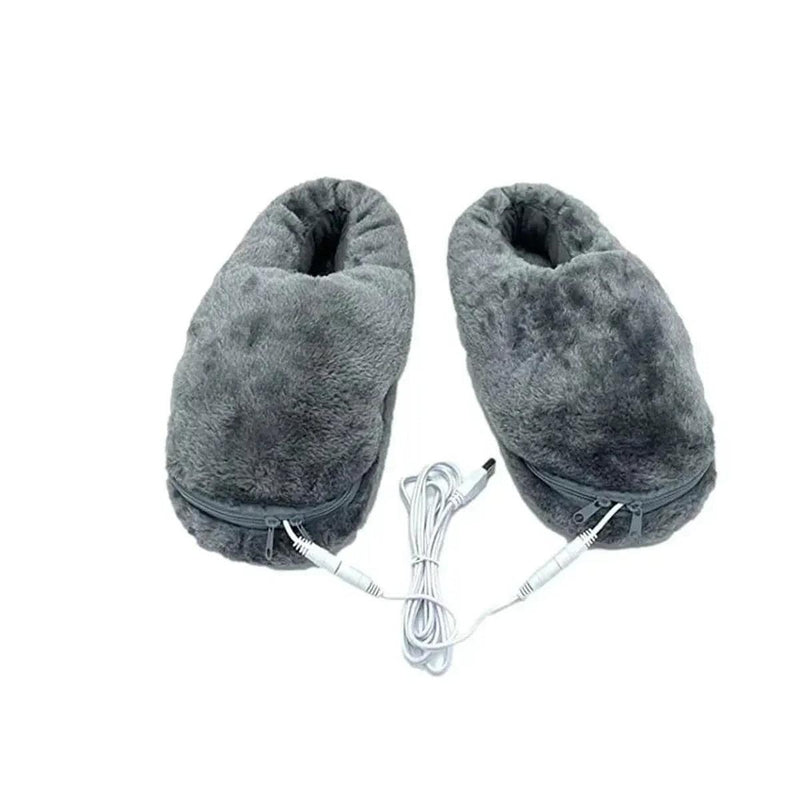 USB Heated Winter Slippers With Plush Lining