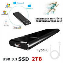 Ultra-Fast External Hard Drive 1TB/2TB USB 3.1 Type-C