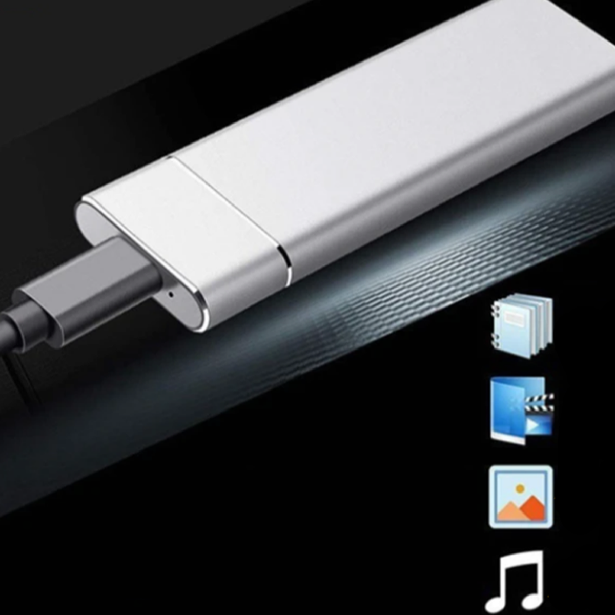 Ultra-Fast External Hard Drive 1TB/2TB USB 3.1 Type-C
