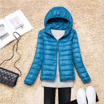 Ultralight Packable Down Coat With Hood