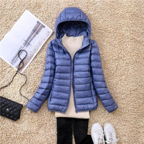 Ultralight Packable Down Coat With Hood