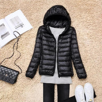 Ultralight Packable Down Coat With Hood