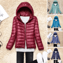 Ultralight Packable Down Coat With Hood