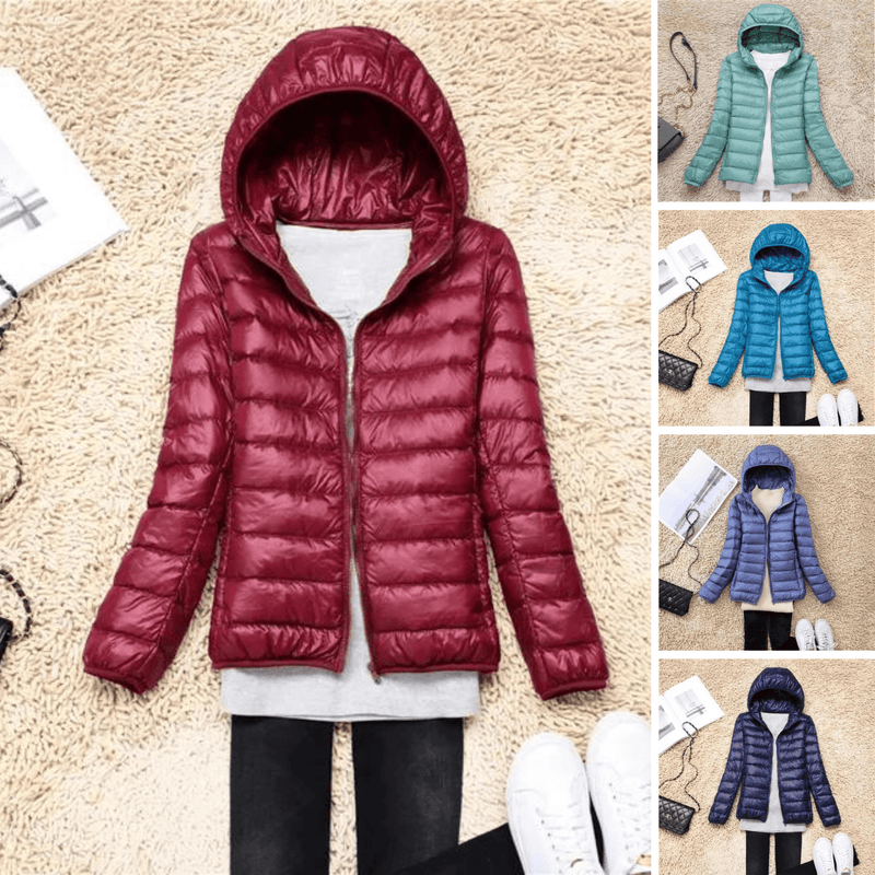 Ultralight Packable Down Coat With Hood