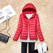 Ultralight Packable Down Coat With Hood