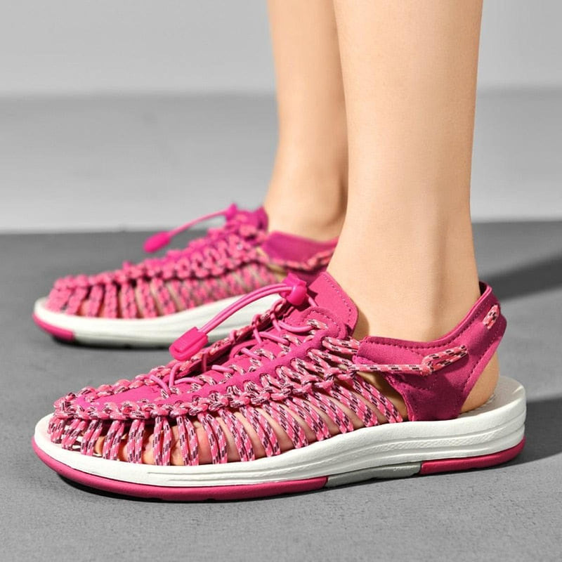 Unisex Braided Sandals With Non-Slip Sole And EVA Insole