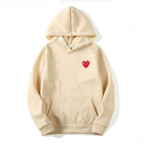Unisex Cotton Hoodie With Heart-Shaped Logo