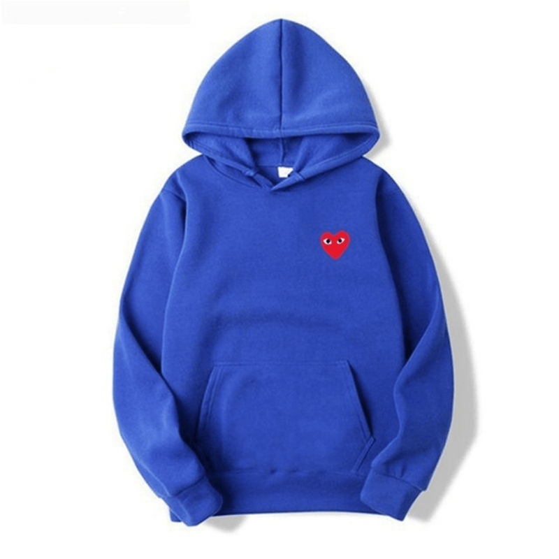 Unisex Cotton Hoodie With Heart-Shaped Logo