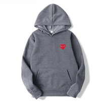 Unisex Cotton Hoodie With Heart-Shaped Logo