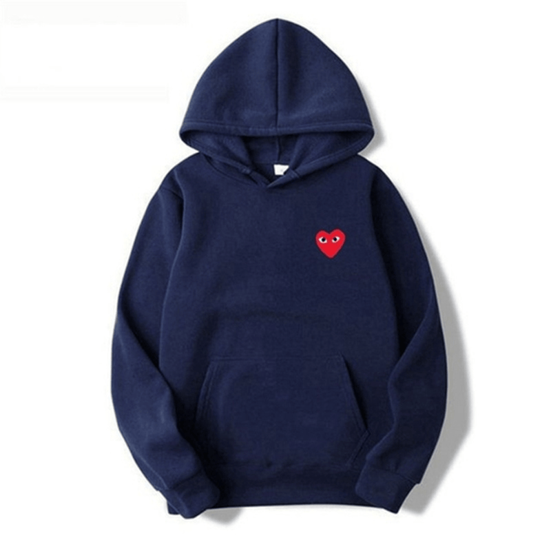 Unisex Cotton Hoodie With Heart-Shaped Logo