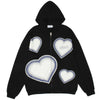 Black with hearts