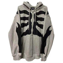 Unisex Gothic Design Hoodie With Kangaroo Pocket