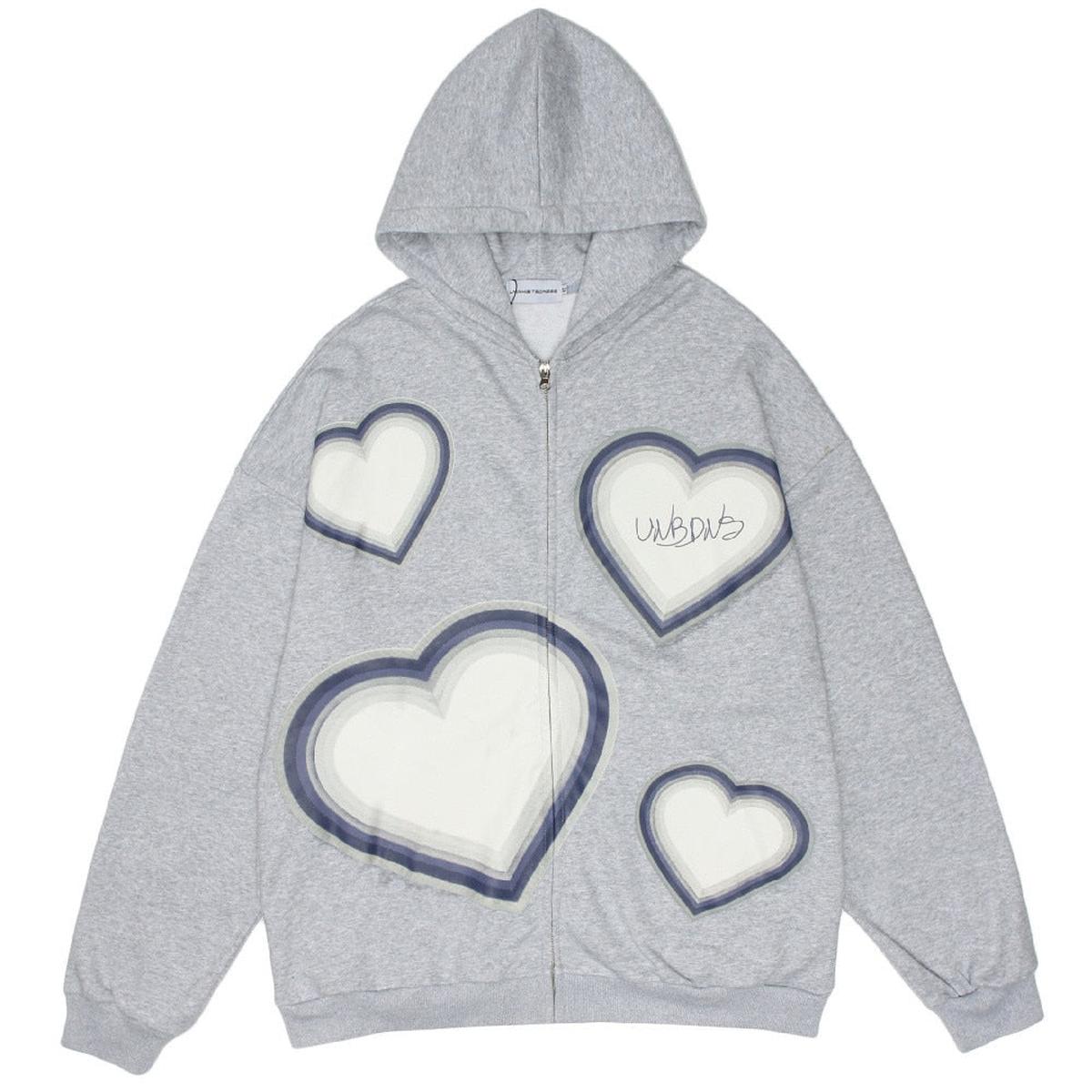 Gray with hearts / 3XL