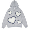 Gray with hearts