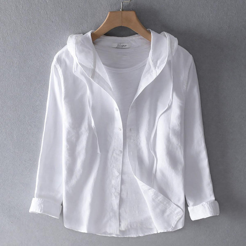 Unisex Lightweight Breathable Hooded Casual Shirt