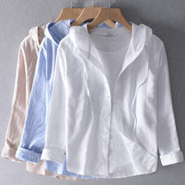Unisex Lightweight Breathable Hooded Casual Shirt
