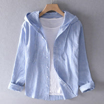 Unisex Lightweight Breathable Hooded Casual Shirt