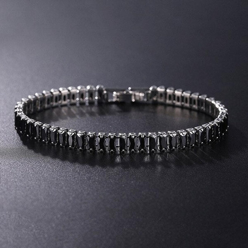 Unisex Silver Gold-Plated Zirconia Tennis Bracelet