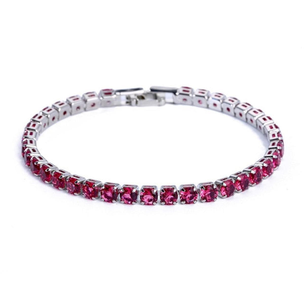 Unisex Silver Gold-Plated Zirconia Tennis Bracelet