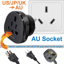 Universal Travel Adapter UK/US/JP/CA To AU/NZ – SAA Approved With Insulated Pins