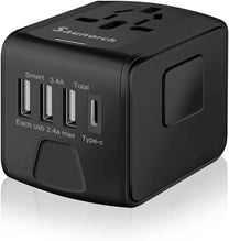 Universal Travel Adapter With USB-C And 3 USB-A Ports For Worldwide Use