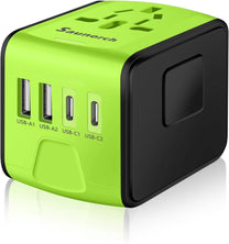 Universal Travel Adapter With USB-C And 3 USB-A Ports For Worldwide Use
