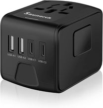 Universal Travel Adapter With USB-C And 3 USB-A Ports For Worldwide Use