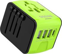 Universal Travel Adapter With USB-C And 3 USB Ports For Worldwide Charging