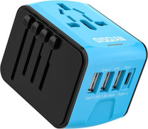 Universal Travel Adapter With USB-C And 3 USB Ports For Worldwide Charging