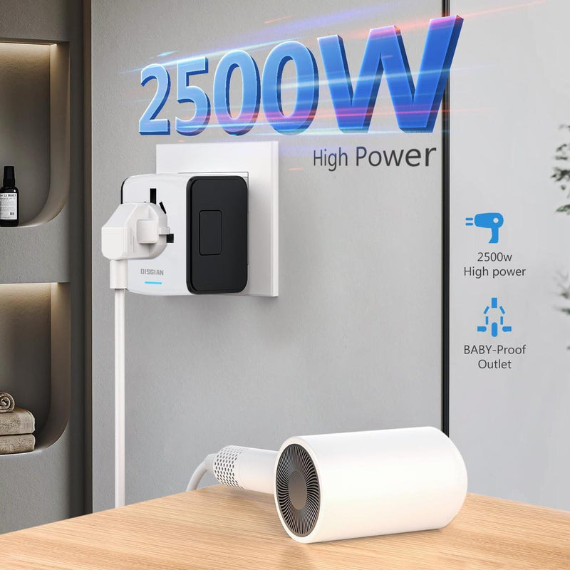 Universal Travel Adapter With USB-C And 3 USB Ports For Worldwide Charging