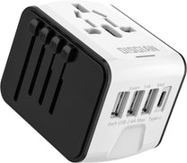 Universal Travel Adapter With USB-C And 3 USB Ports For Worldwide Charging