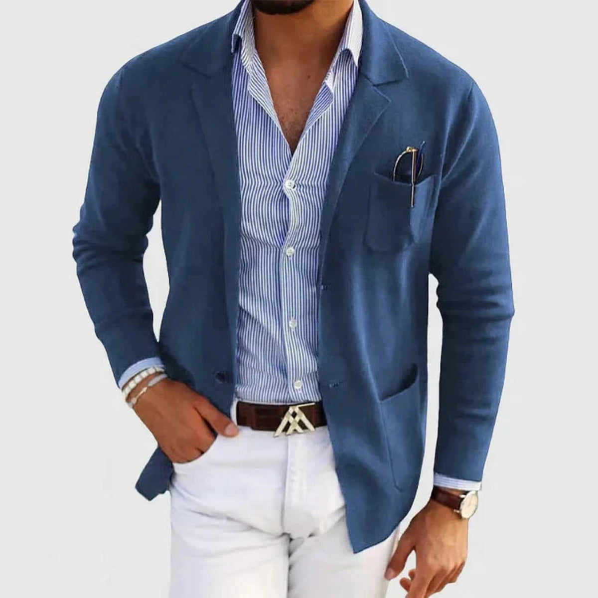 UrbanCraft – Men’s Casual Blazer with Button Pockets