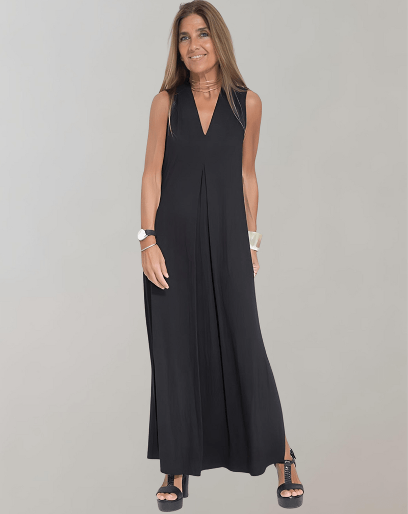 V-Neck Maxi Dress With Flattering Fit