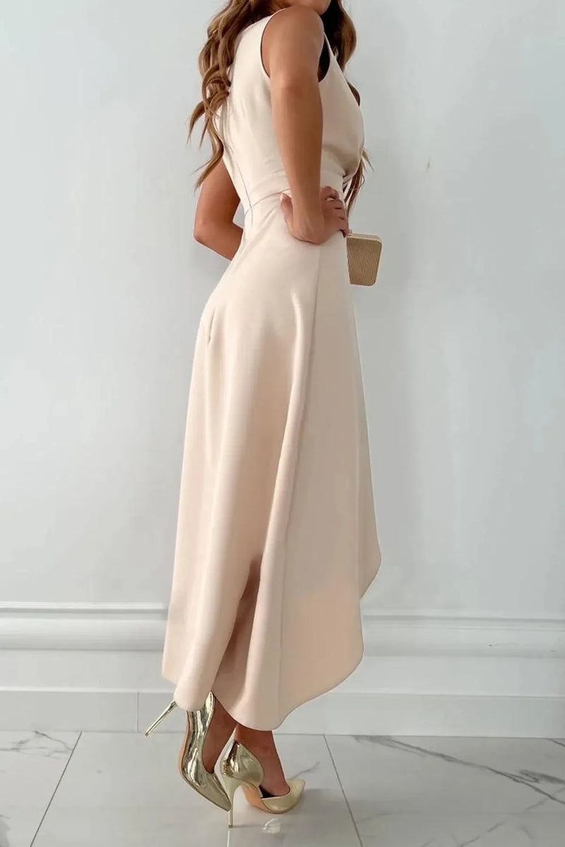 V-neck Midi Dress
