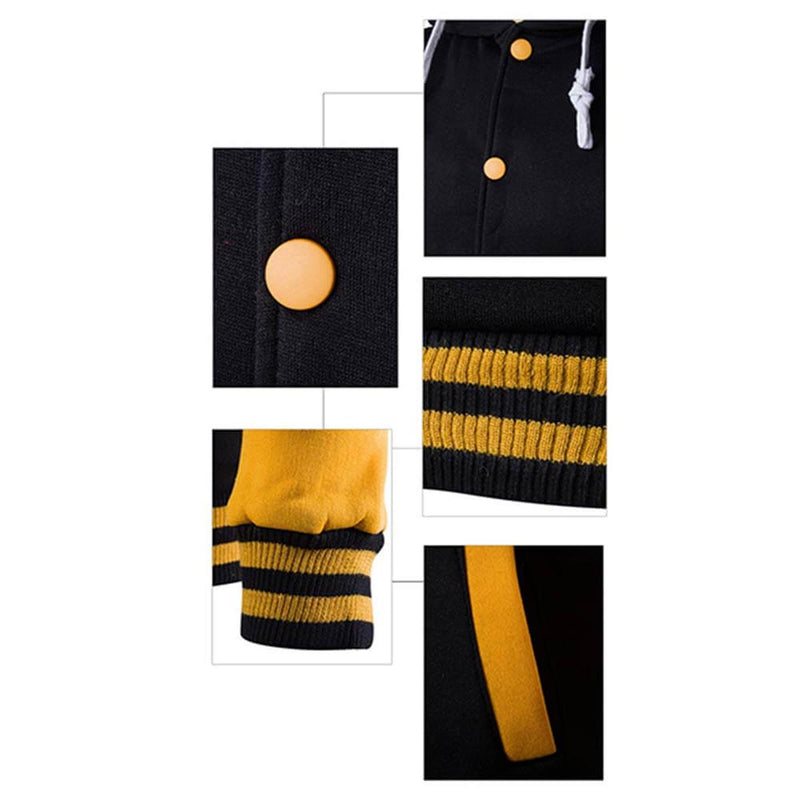 Varsity-Style Baseball Hoodie For Men - Slim Fit, Comfortable And Stylish