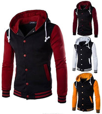Varsity-Style Baseball Hoodie For Men - Slim Fit, Comfortable And Stylish