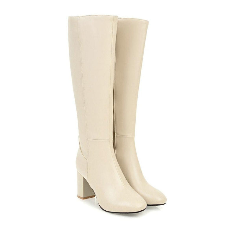 Vegan Leather Ankle Boots With Zipper