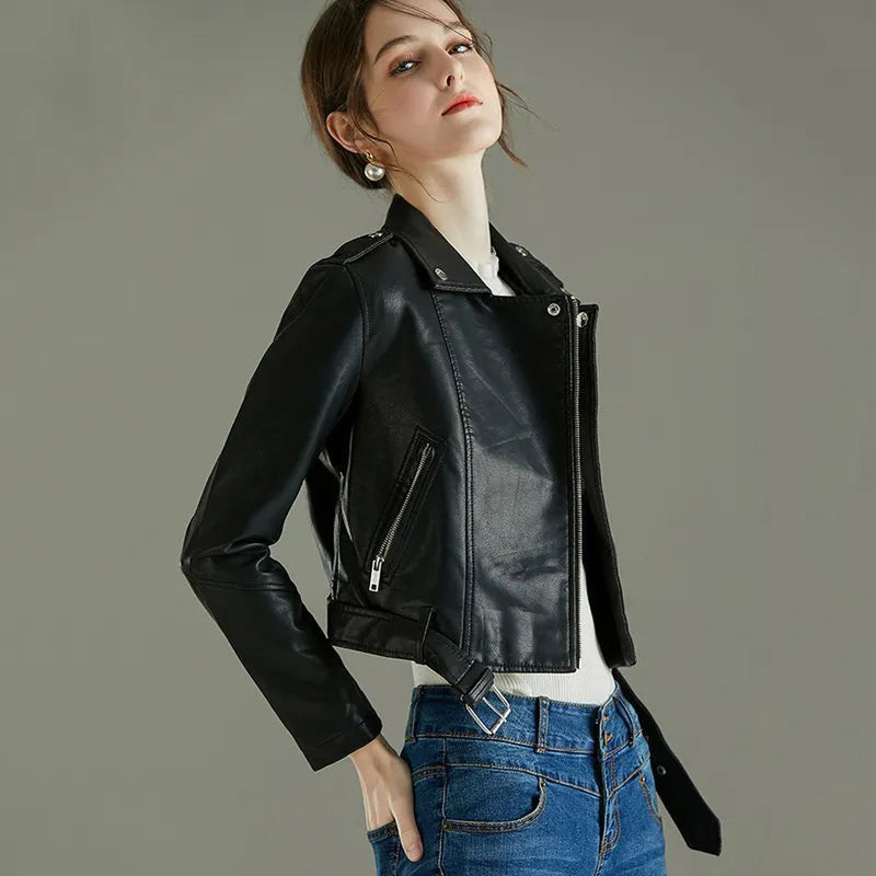Vegan Leather Biker Jacket For Women - Stylish And Sustainable
