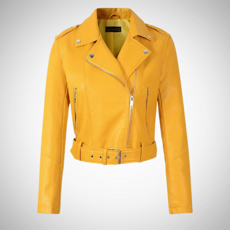 Vegan Leather Biker Jacket For Women - Stylish And Sustainable