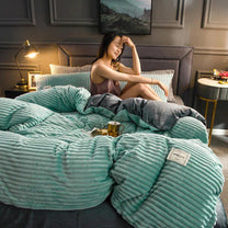 Velvet-Fleece Duvet Cover Luxurious Warmth